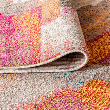 Contemporary Pop Modern Abstract Brushstroke Area Rug